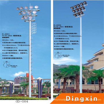 15m Sports Stadium High Mast Lighting Pole with Artificial Ladder